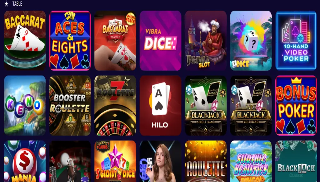 Popular Table Games in Online Casinos